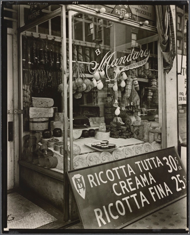 Berenice Abbott (American, 1898-1991) 'Cheese Store, 276 Bleecker Street, Manhattan' 1937