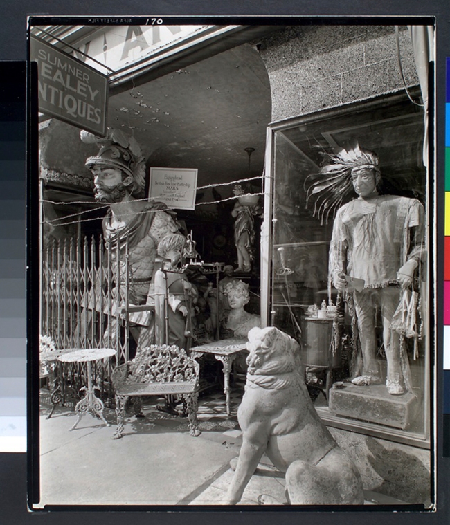 Berenice Abbott (American, 1898-1991) 'Sumner Healey Antique Shop, 942 3rd Avenue and 57th Street, Manhattan' 1936