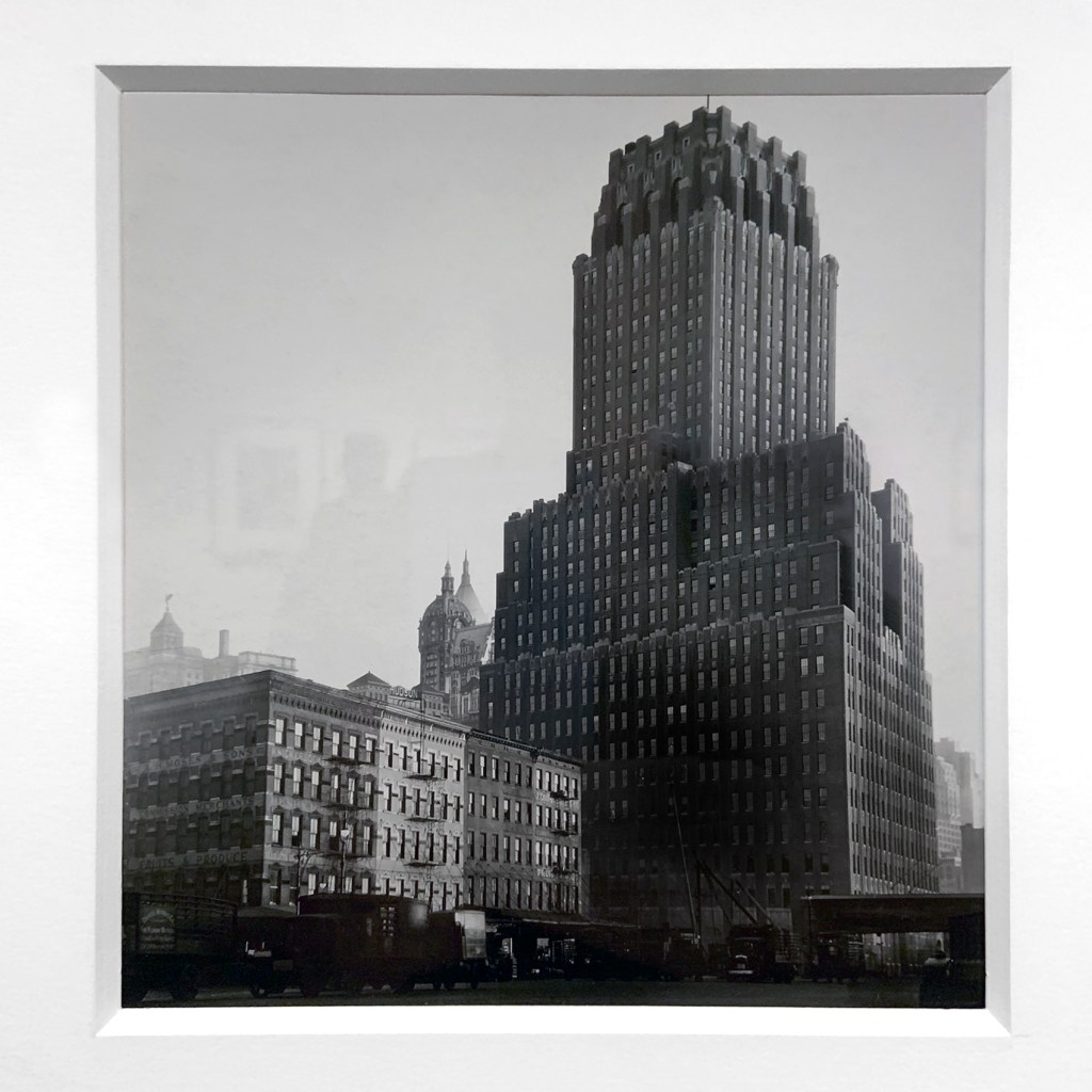 Berenice Abbott (American, 1898-1991) 'New York Telephone Company’s Lower Broadway Building' 1930-31 (installation view)