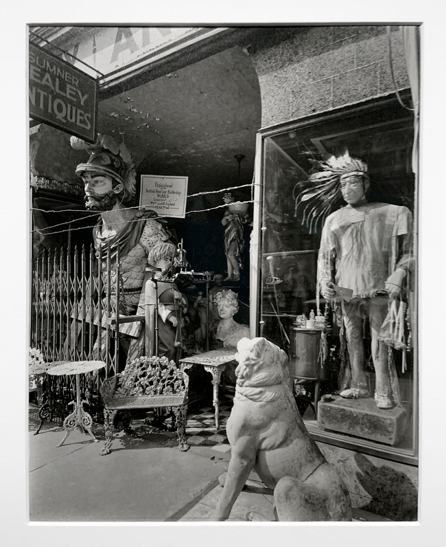 Berenice Abbott (American, 1898-1991) 'Sumner Healey Antique Shop, 942 3rd Avenue and 57th Street, Manhattan' 1936 (installation view)