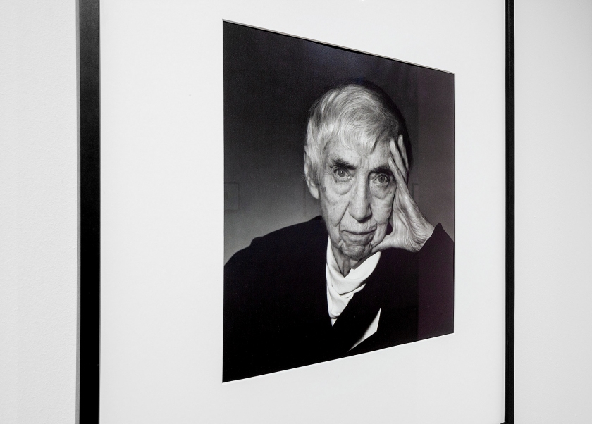 Yousuf Karsh (Armenian-Canadian, 1908-2002) 'Portrait of Berenice Abbott, Monson, Maine' August 1989 (installation view)