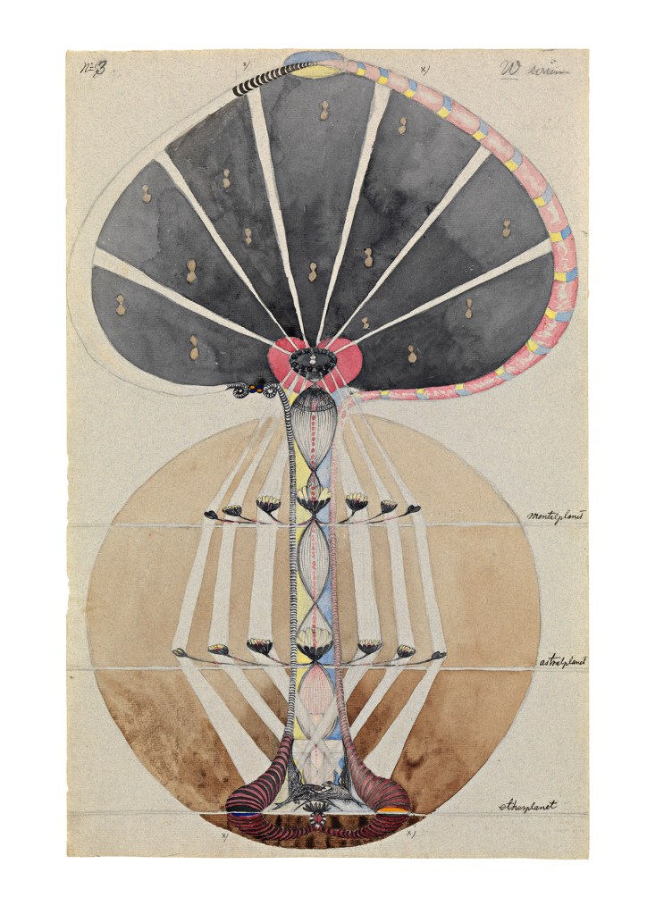 Hilma af Klint (Swedish, 1862-1944) 'Tree of Knowledge, No. 3' 1915