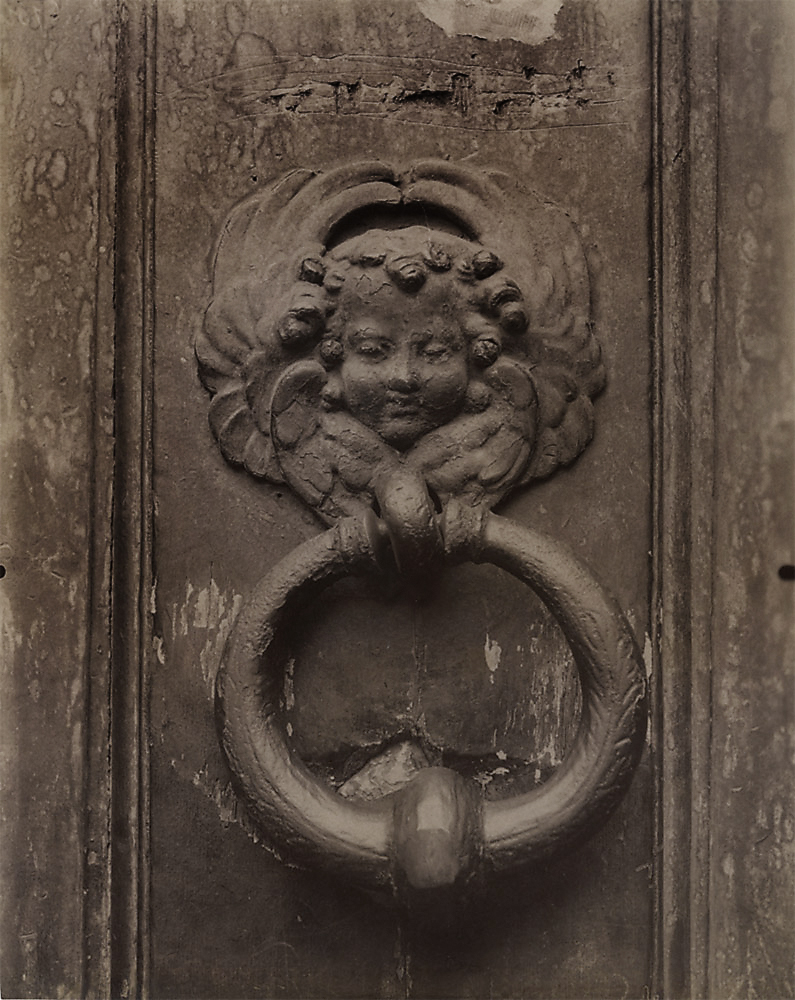 Eugène Atget (French, 1857-1927) 'Heurtoir, St. Étienne du Mont (Cherub Door Knocker)' 1909