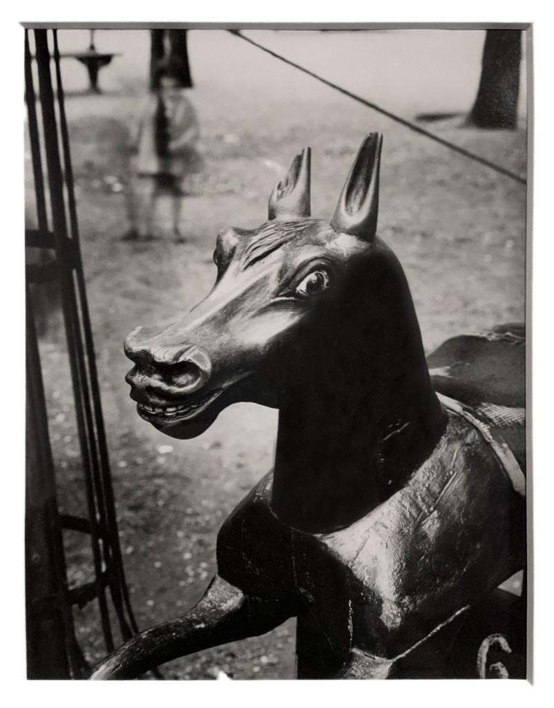 André Kertész (Hungarian, 1894-1985) 'Cheval de bois, Paris' 'Wooden horse, Paris' c. 1926 (installation view)