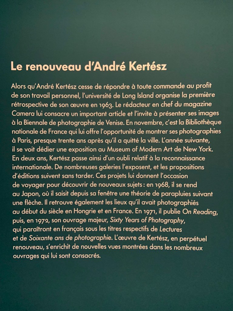 Text from the exhibition 'L'equilibriste, André Kertész' at Jeu de Paume, Château de Tours