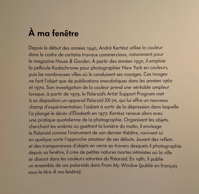 Text from the exhibition 'L'equilibriste, André Kertész' at Jeu de Paume, Château de Tours