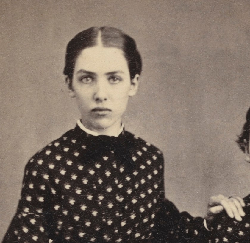 Unknown photographer. '[Two girls]' 1864 (detail)