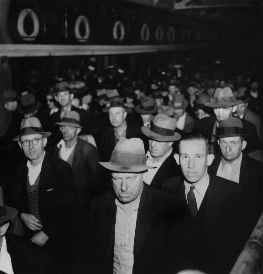 Max Dupain. '(Male Commuters departing Ferry)' Nd