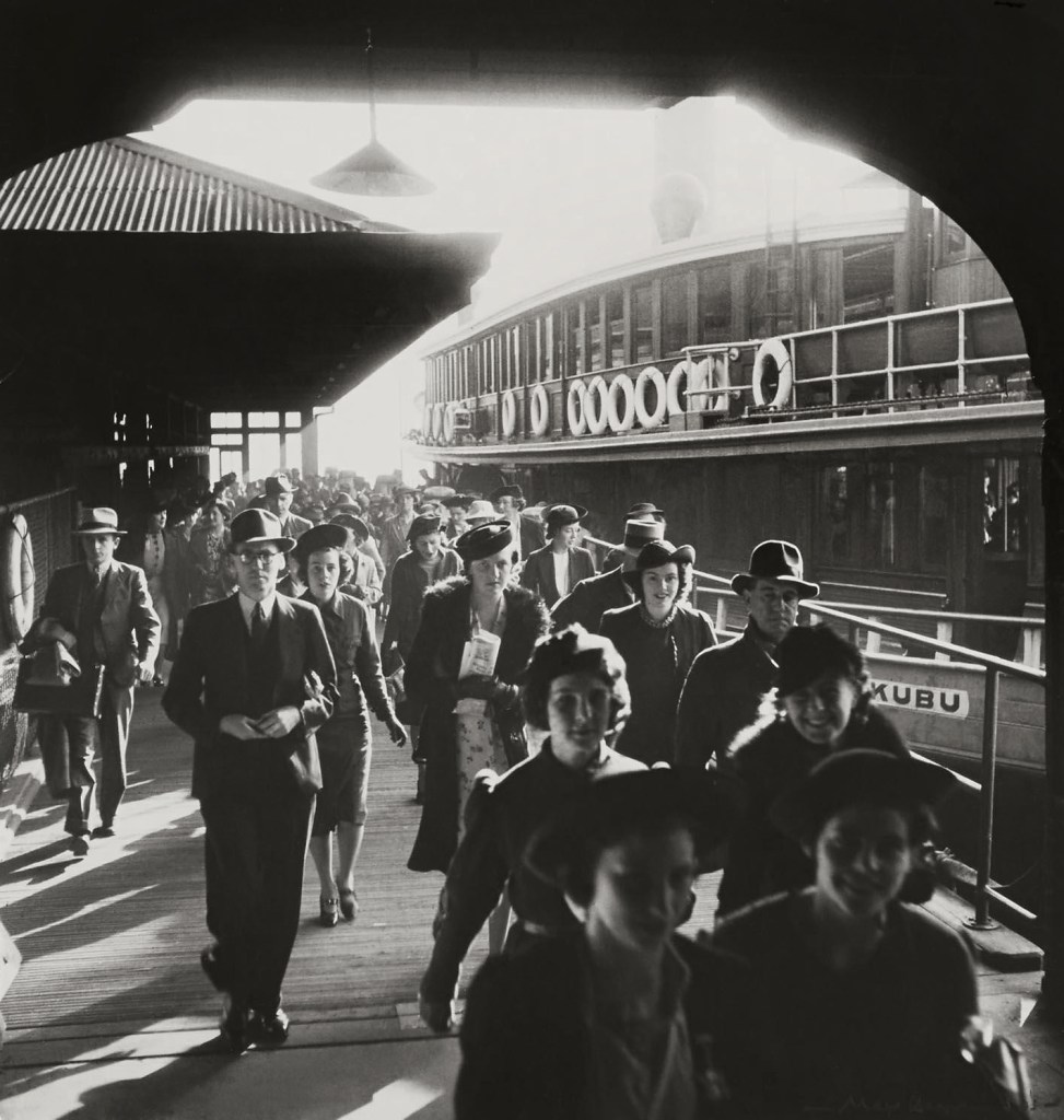 Max Dupain (Australian, 1911-1992) 'Morning Commuters, The Kabu, Circular Quay' 1938