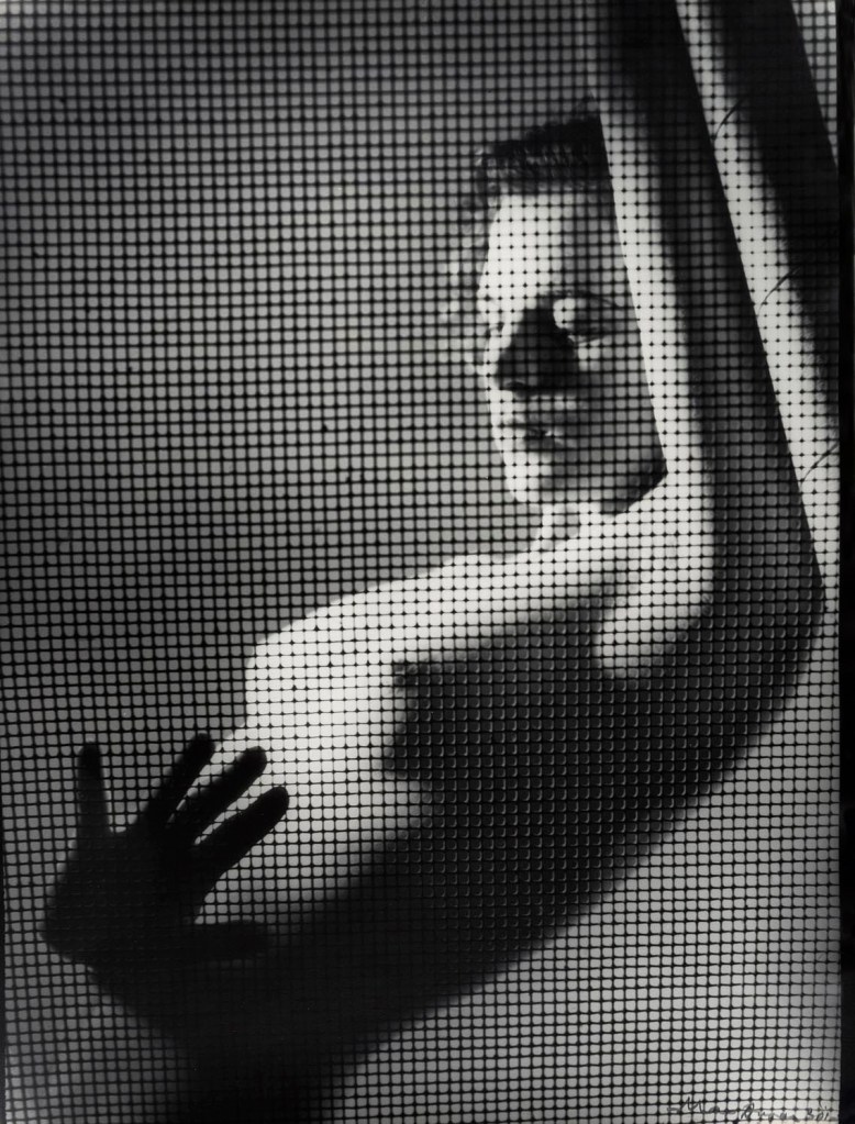 Max Dupain (Australian, 1911-1992) '(Nude Figure behind Wire Mesh)' 1930s