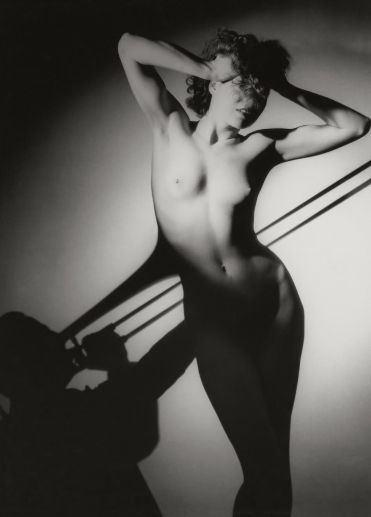 Max Dupain (Australian, 1911-1992) '(Nude Figure with Trombone Shadow)' 1930s