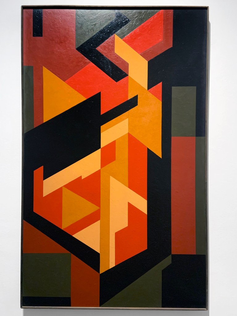 Victor Vasarely (Hungarian-French, 1906-1997) 'Lom-Lan 2' 1953 (installation view)