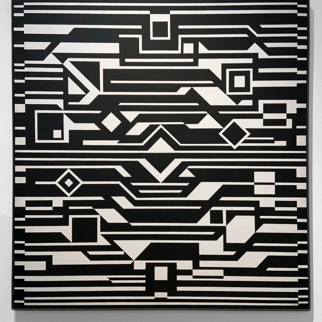 Victor Vasarely (Hungarian-French, 1906-1997) 'Gizeh' 1955/1962 (installation view)