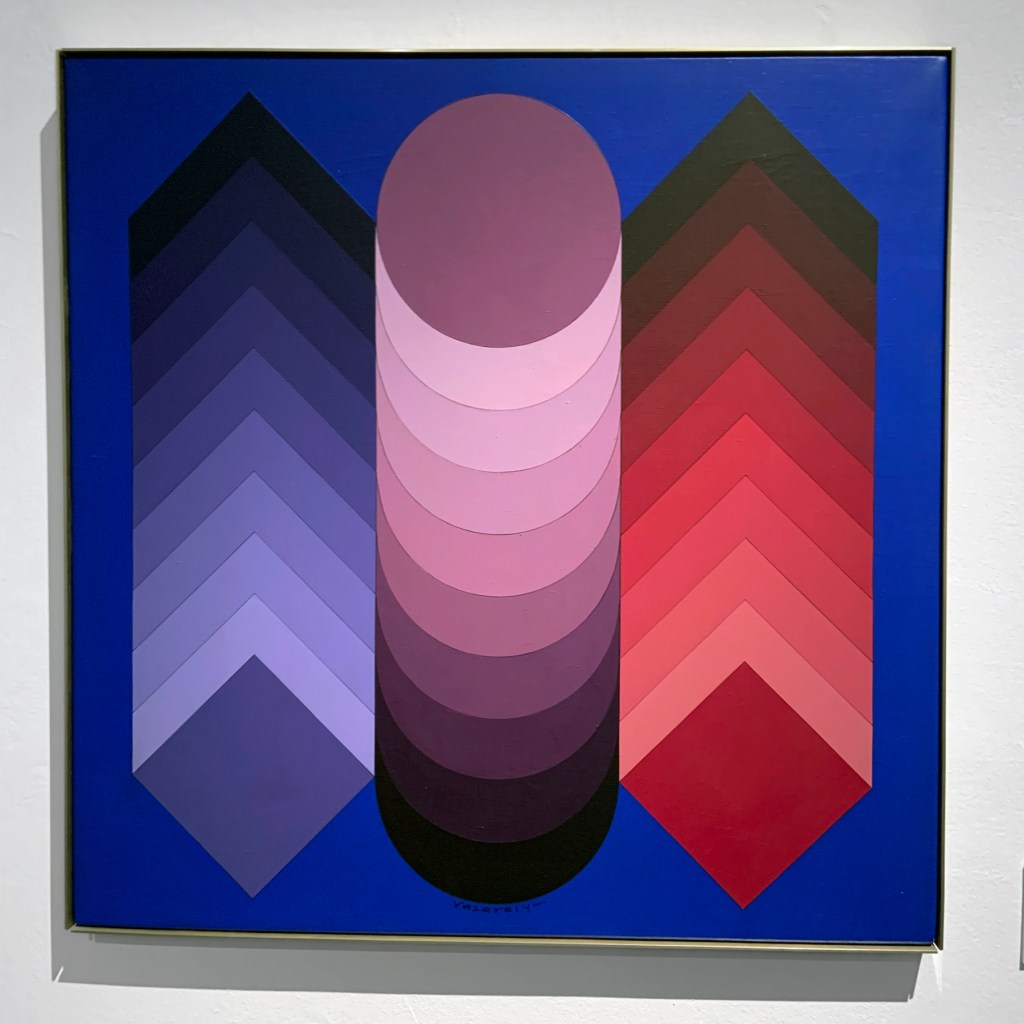 Victor Vasarely (Hungarian-French, 1906-1997) 'Tri-Axo' 1972/1976 (installation view)