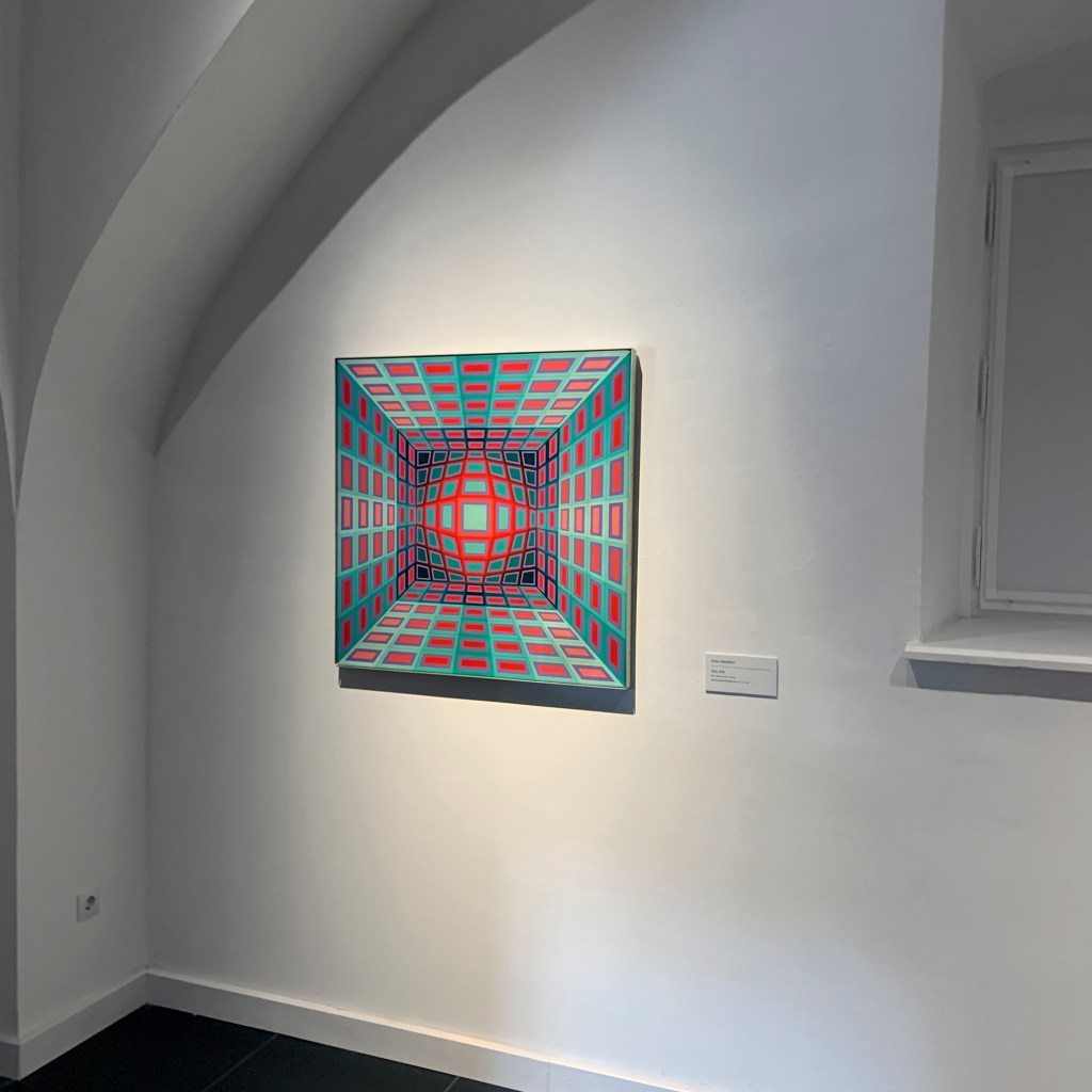 Installation view of the Vasarely Museum, Budapest showing 'Yllus' (1978)