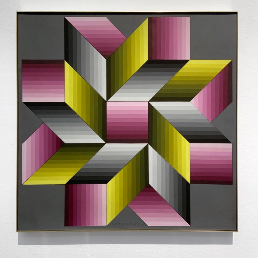 Victor Vasarely (Hungarian-French, 1906-1997) 'Eroed-Pre' 1978 (installation view)