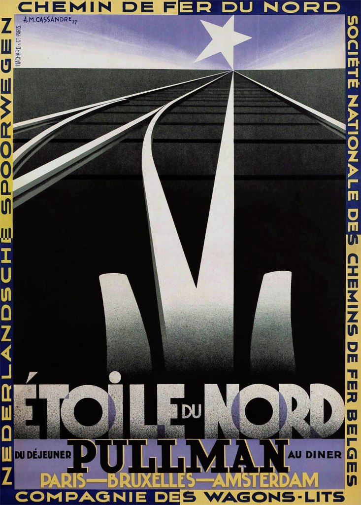 A. M. Cassandre (French, 1901-1968) 'Etoile du Nord' (North Star) 1927 from the exhibition 'László Moholy-Nagy and New Typography: A Reconstruction of a Berlin Exhibition from 1929' at the Staatliche Museen zu Berlin, Aug - Sept, 2019