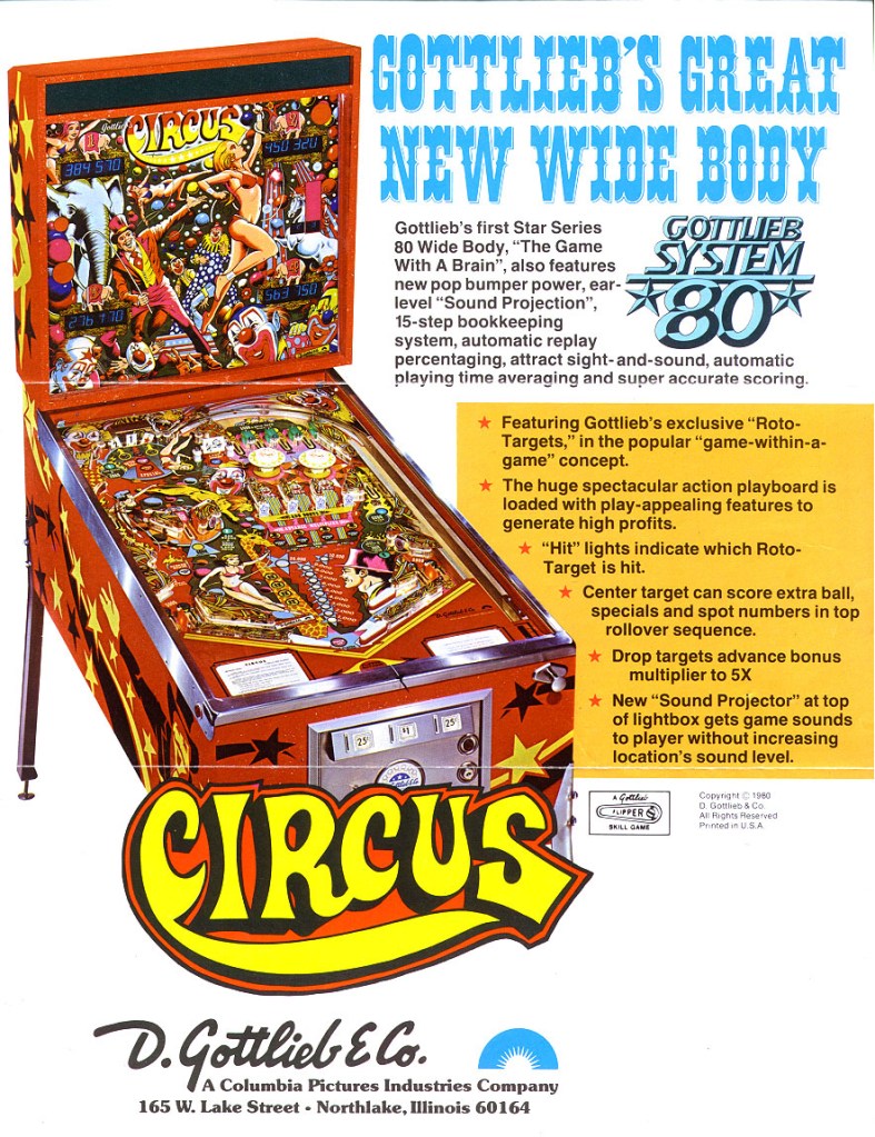 Circus pinball flyer