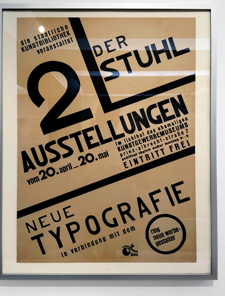 László Moholy-Nagy (Hungarian, 1895-1946) 'Der Stuhl. Neue Typografie' (New typography) 1929 (installation view)