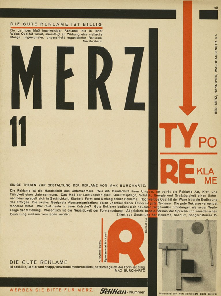 Kurt Schwitters (German, 1887-1948) 'Merz 11 Pelikan Nummer, Zeitschrift' 1924