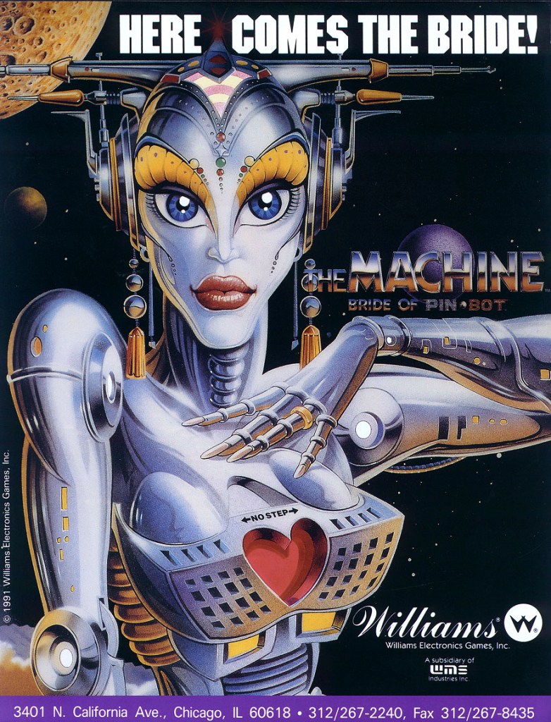 The Machine: Bride of Pinbot pinball flyer