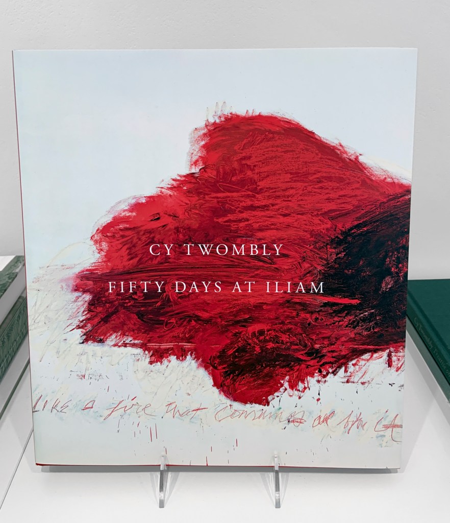 Carlos Basualdo. 'Cy Twombly: Fifty Days at Iliam' 2018 book cover (installation view)