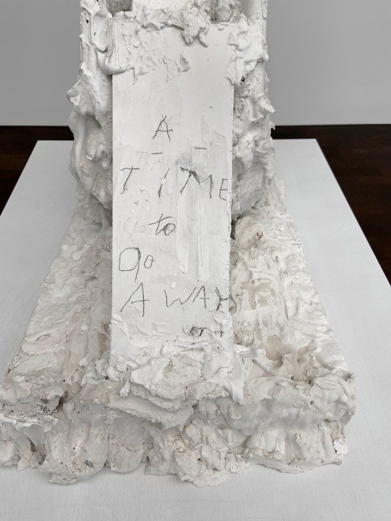 Cy Twombly (American, 1928-2011) 'A Time To Remain, A Time To Go Away' 1998-2001 (installation view detail)