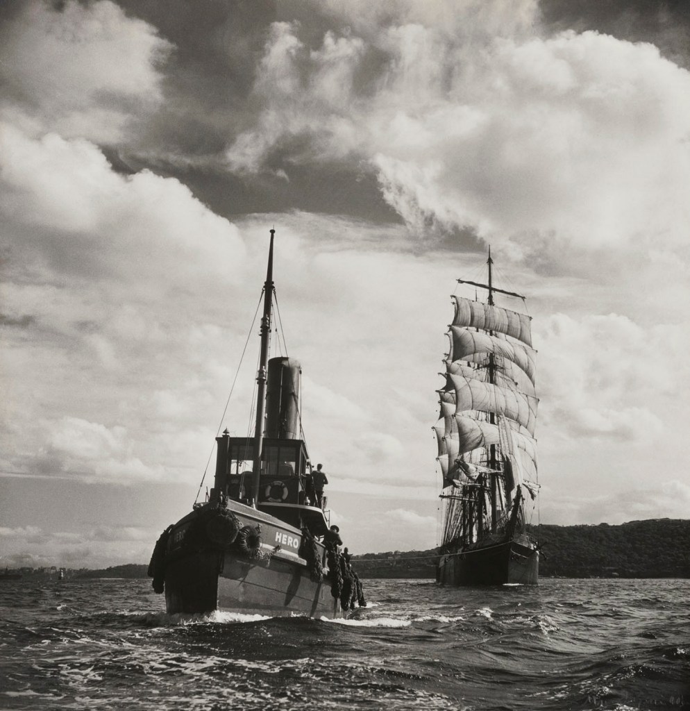 Max Dupain (Australian, 1911-1992) 'Hero Towing Pamir to Sydney Heads' c. 1940s