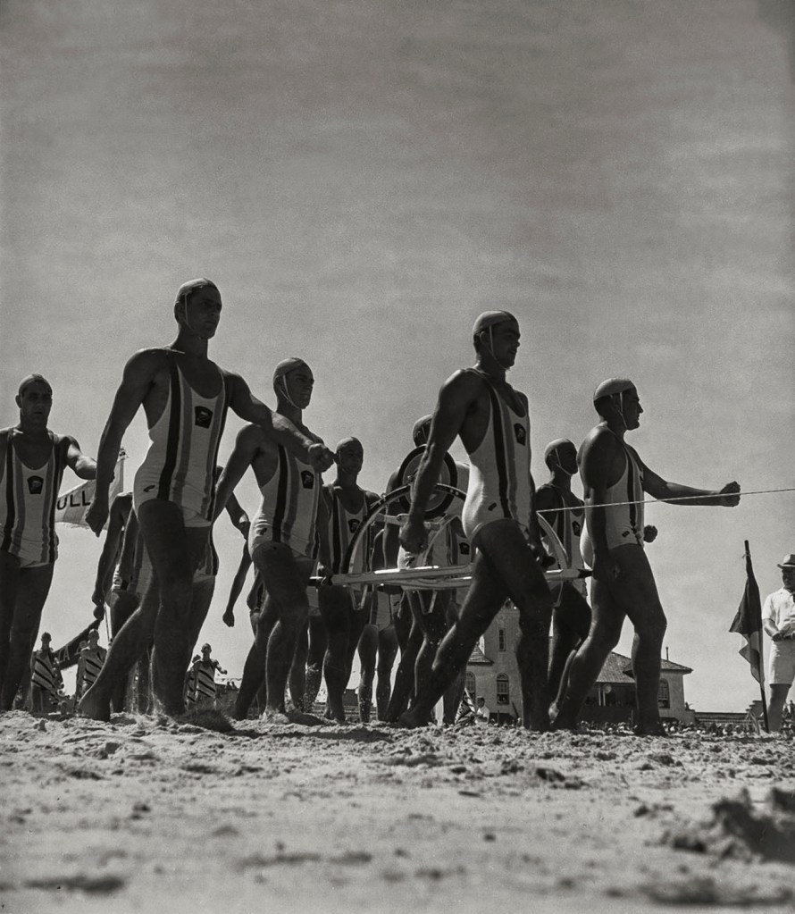 Max Dupain (Australian, 1911-1992) '(Life Guards Marching with Reel)' Nd