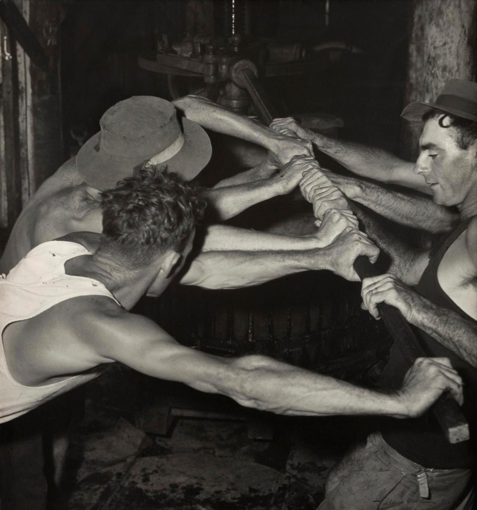 Max Dupain (Australian, 1911-1992) '(Three Men at Work)' 1940s