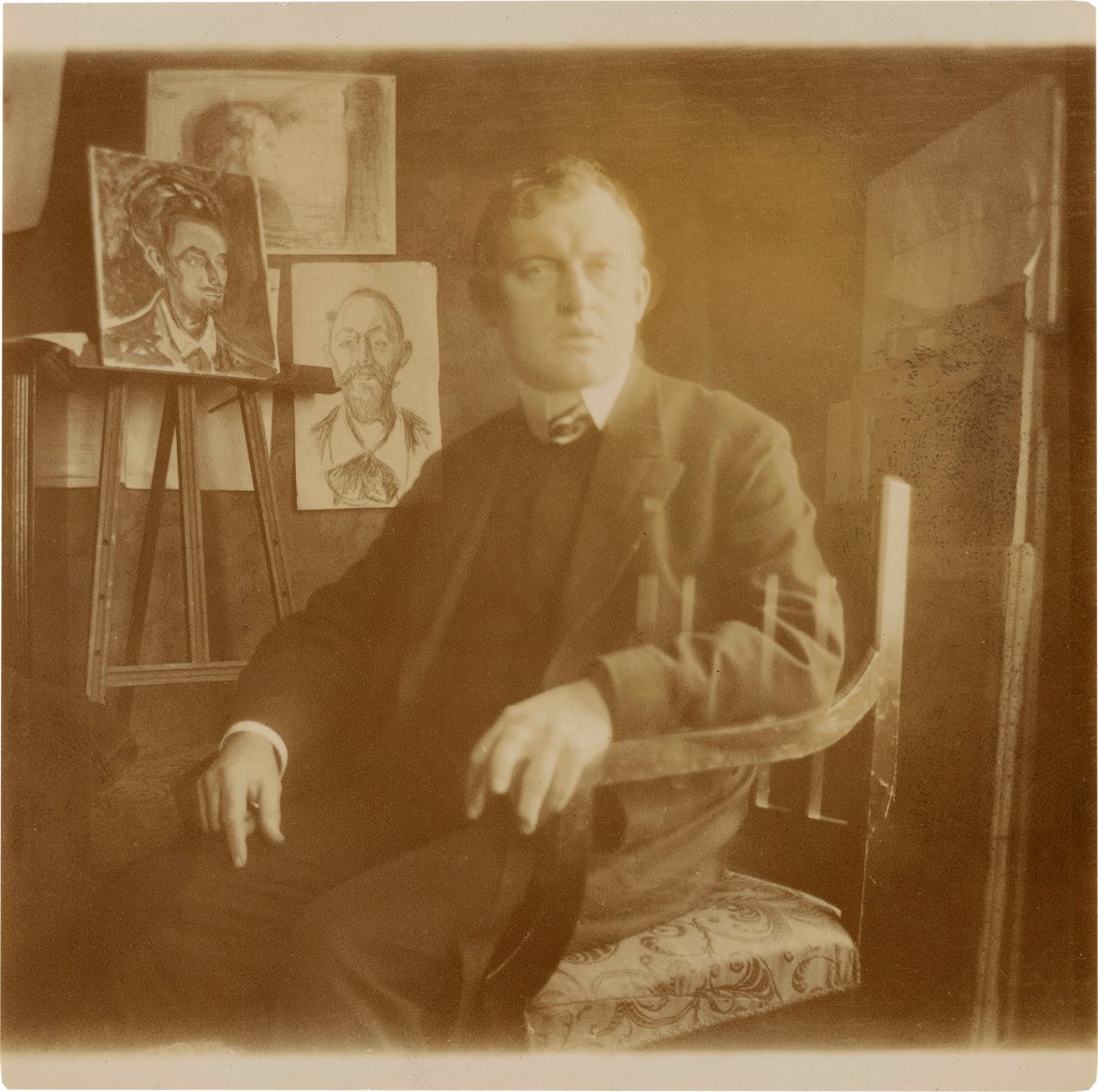 Edvard Munch (Norwegian, 1863-1944) 'Self-Portrait at the Clinic, Copenhagen' 1908-1909