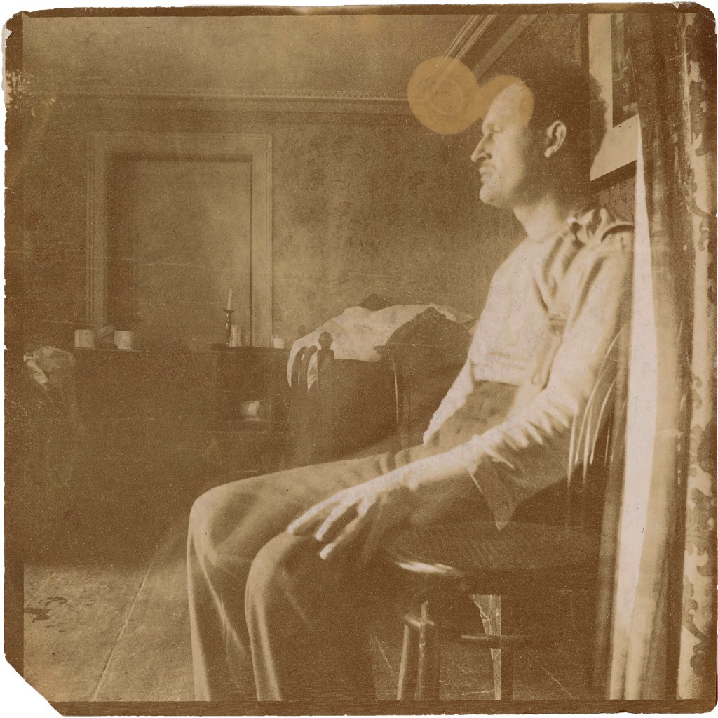 Edvard Munch (Norwegian, 1863-1944) 'Self-Portrait in a Room on the Continent (mirrored)' 1906(?)