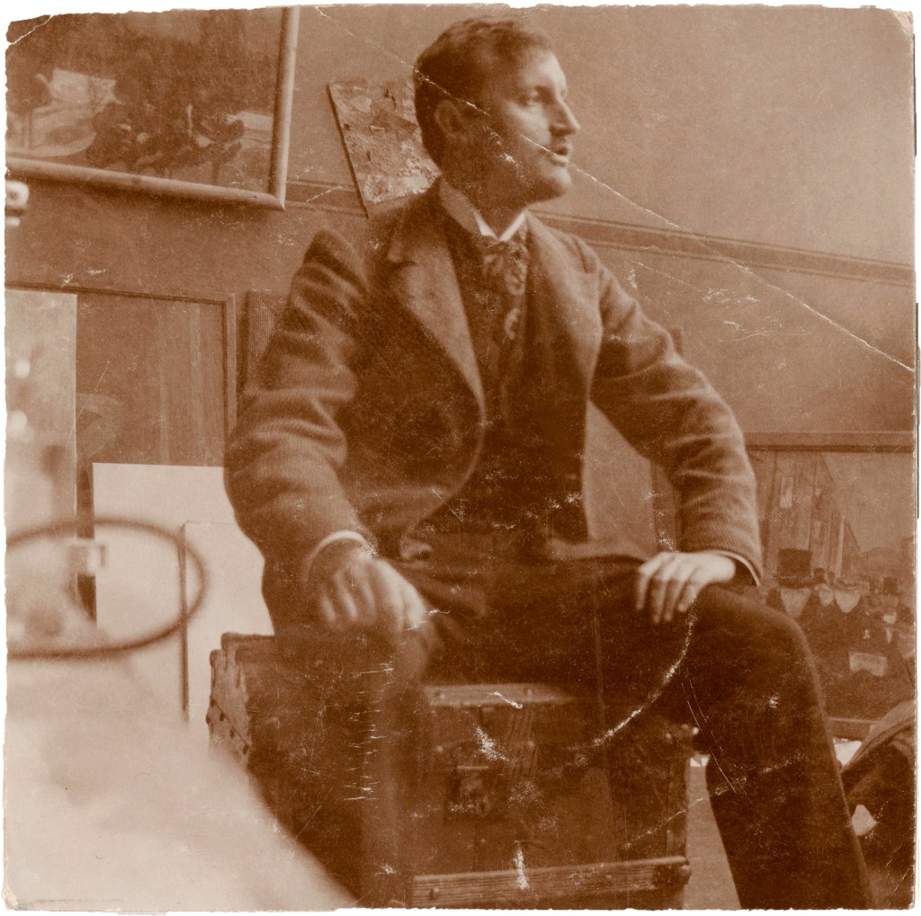 Edvard Munch (Norwegian, 1863-1944) 'Self-Portrait on a Valise in the Studio, Berlin' 1902