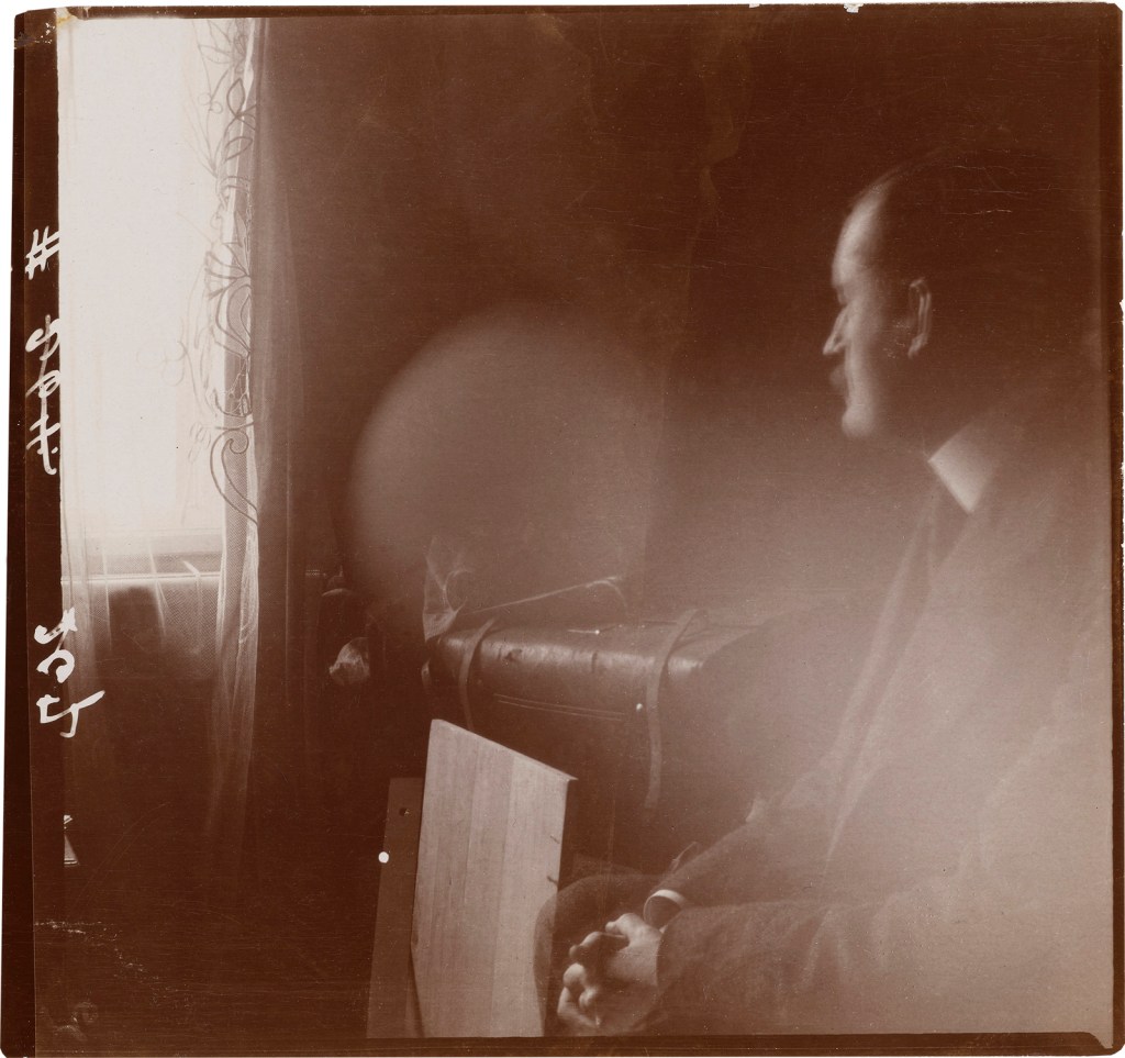 Edvard Munch (Norwegian, 1863-1944) 'Self-Portrait with a Valise' c. 1906