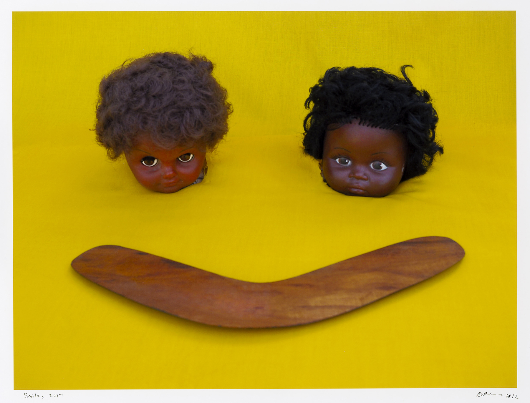 Destiny Deacon (Kuku/Erub/Mer b. Australia 1957-2024) 'Smile' 2017 Destiny Deacon (Kuku/Erub/Mer b. Australia 1957-2024) 'Smile' 2017