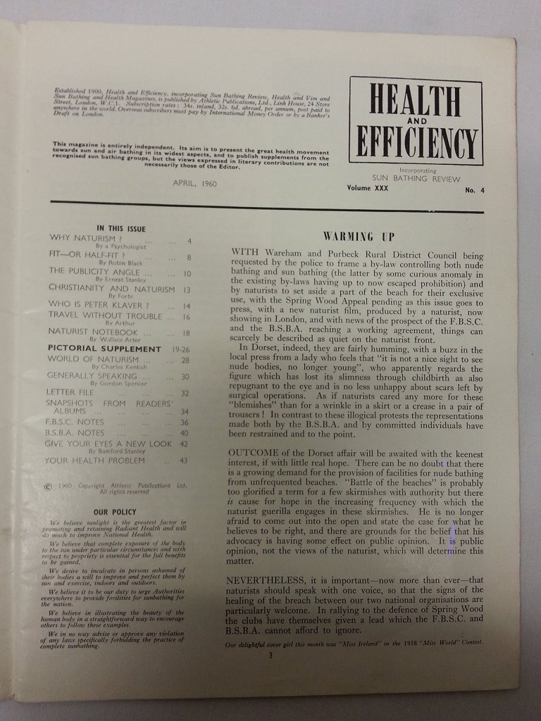 Health and Efficiency April 1960