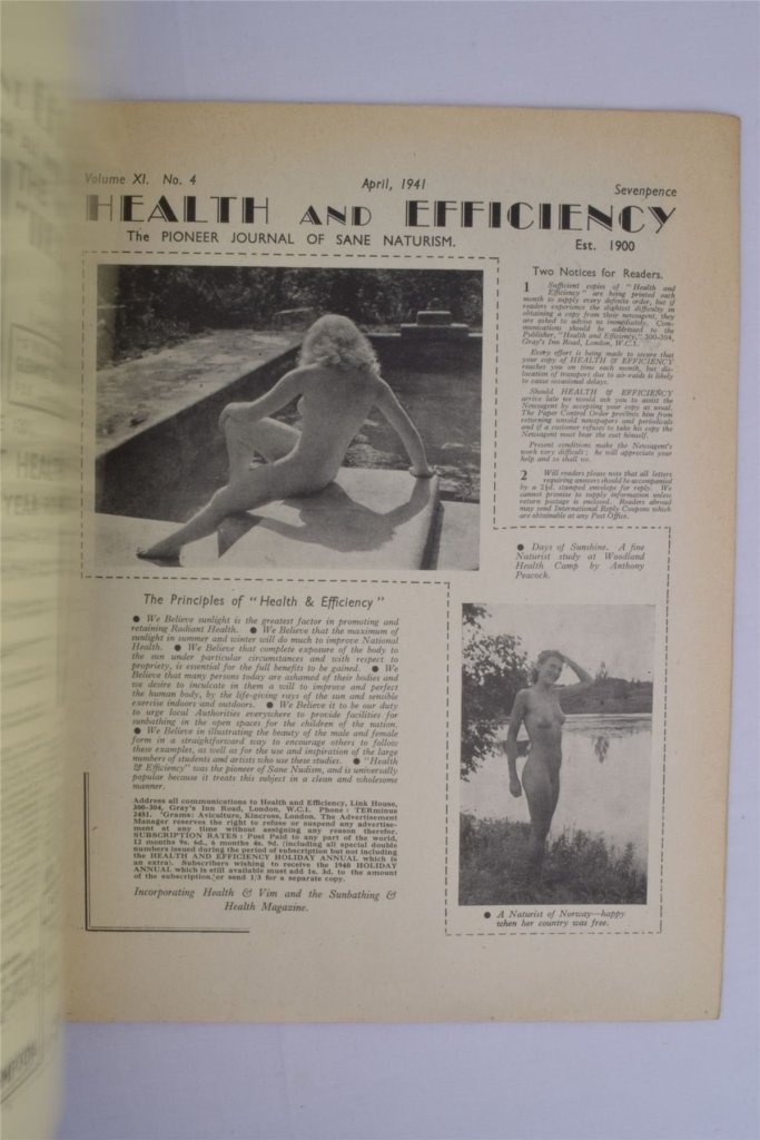 'Health & Efficiency April' 1941