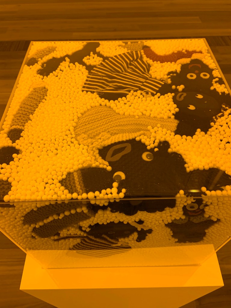 Destiny Deacon (Kuku/Erub/Mer b. Australia 1957-2024) Virginia Fraser (Australian) 'Snow storm' 2005 (installation view) Destiny Deacon (Kuku/Erub/Mer b. Australia 1957-2024) Virginia Fraser (Australian) 'Snow storm' 2005 (installation view)