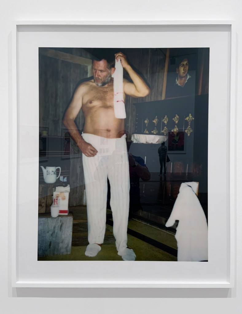 Destiny Deacon (Kuku/Erub/Mer b. Australia 1957-2024) 'Portrait of Peter Blazey, writer' 2004 (installation view) Destiny Deacon (Kuku/Erub/Mer b. Australia 1957-2024) 'Portrait of Peter Blazey, writer' 2004 (installation view)