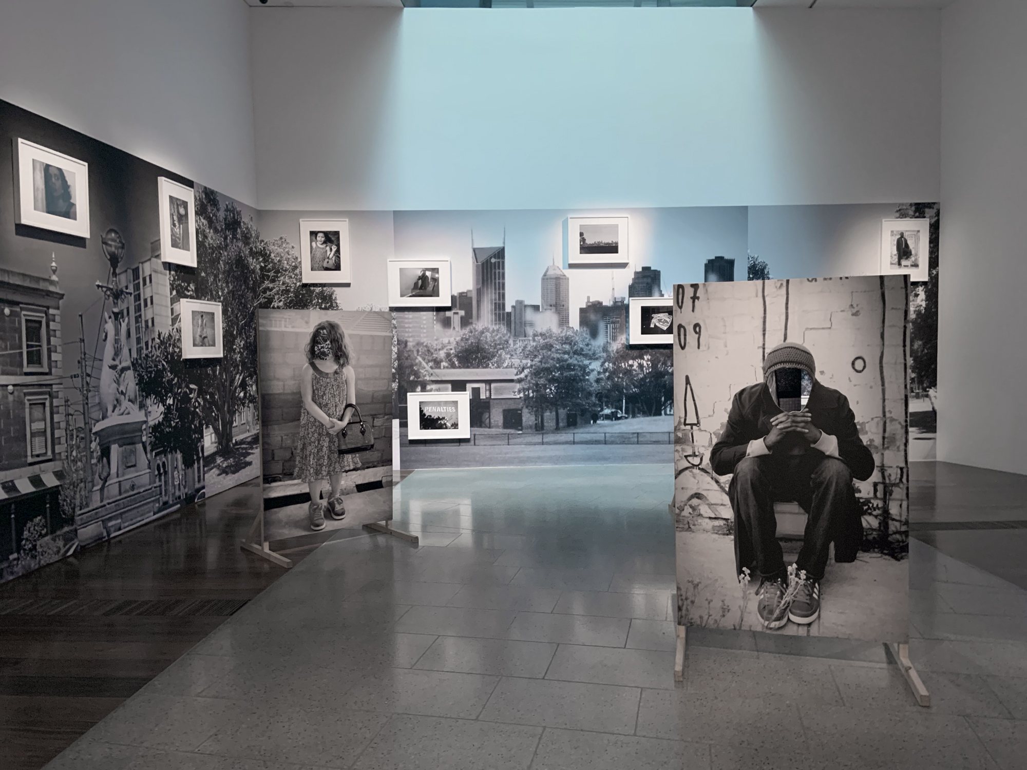 Installation view of 'DESTINY' at The Ian Potter Centre: NGV Australia, Melbourne, 2020 showing Destiny Deacon and Virginia Fraser's 'Melbourne Noir' 2013 Installation view of 'DESTINY' at The Ian Potter Centre: NGV Australia, Melbourne, 2020 showing Destiny Deacon and Virginia Fraser's 'Melbourne Noir' 2013