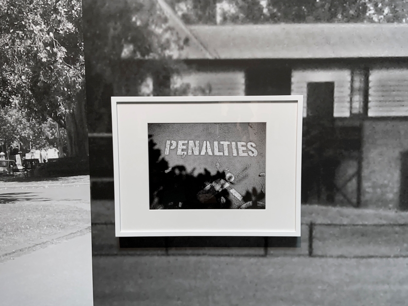 Installation view of 'DESTINY' at The Ian Potter Centre: NGV Australia, Melbourne, 2020 showing Destiny Deacon and Virginia Fraser's 'Melbourne Noir' 2013