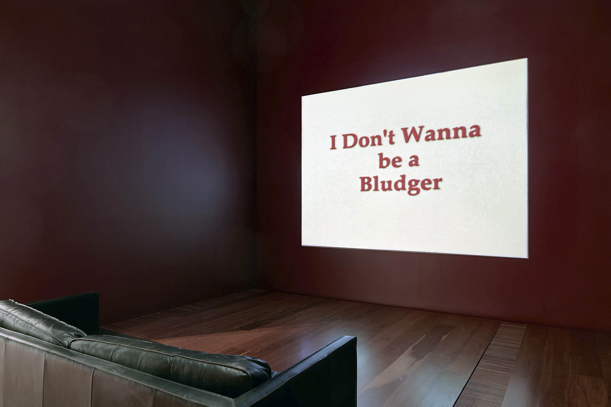 Installation view of Destiny Deacon and Michael Riley's 'I don't wanna be a bludger' 1999 Installation view of Destiny Deacon and Michael Riley's 'I don't wanna be a bludger' 1999