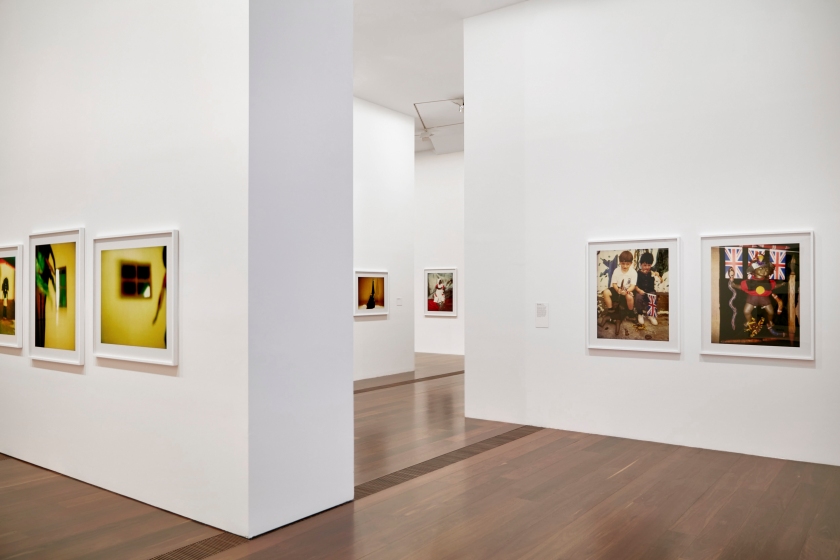 Installation view of 'DESTINY' at The Ian Potter Centre: NGV Australia, Melbourne, 2020 showing at right, 'Regal eagles (A-B)' 1994