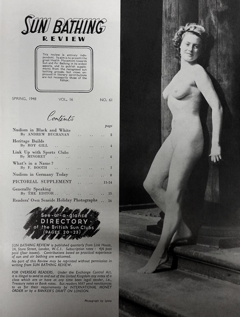 'Sun Bathing Review' Vol. 16, No. 61 Spring 1958