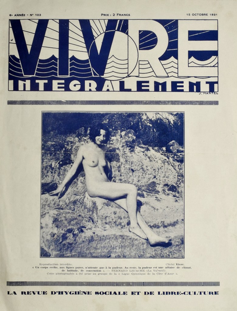 Vivre Integralement #103 15th October 1931 French Naturist Magazine