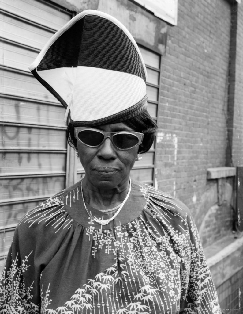 Dawoud Bey (American, b. 1953) 'A Woman at Fulton Street and Washington Avenue, Brooklyn, NY, 1988' 1988
