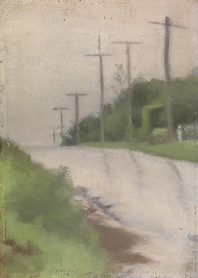 Clarice Beckett (Australia, 1887-1935) 'Beach Road after the rain (Street scene)' c. 1927
