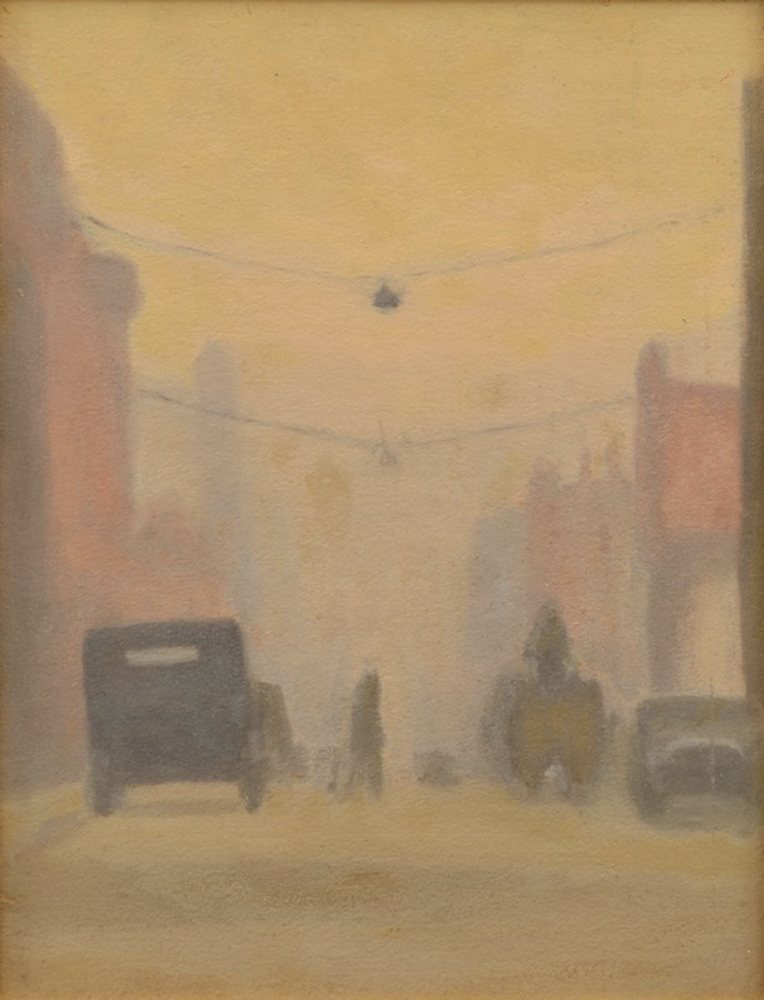 Clarice Beckett (Australia, 1887-1935) 'Collins Street' Nd