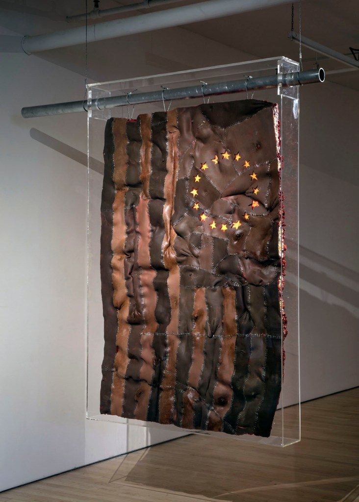 Doreen Garner (American, b. 1986) 'Betsey's Flag' 2019 (installation view)