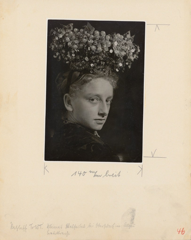 Erich Retzlaff (German, 1899-1993) 'Bride's Traditional Dress from Kleines Walsertal' before 1936